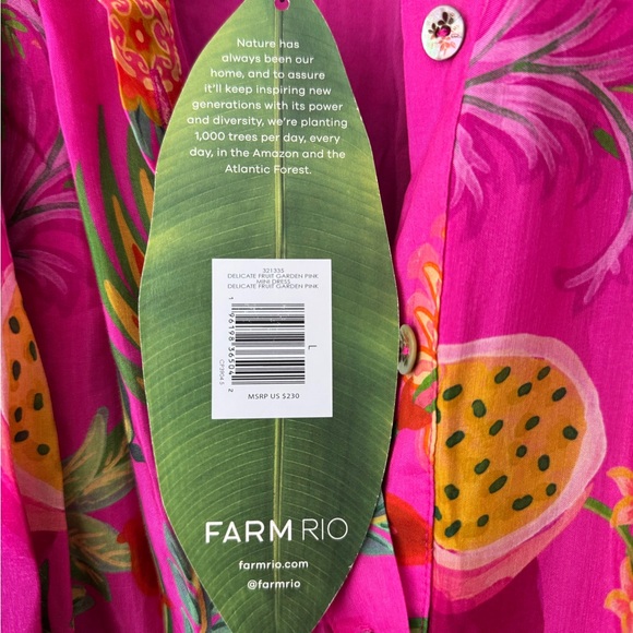 FARM Rio Fuchsia Floral Midi Dress - Picture 4 of 5